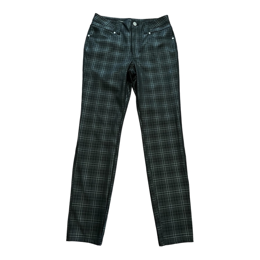SIMPLY VERA WANG Black Plaid PANTS Skinny Trousers MEDIUM 8/10